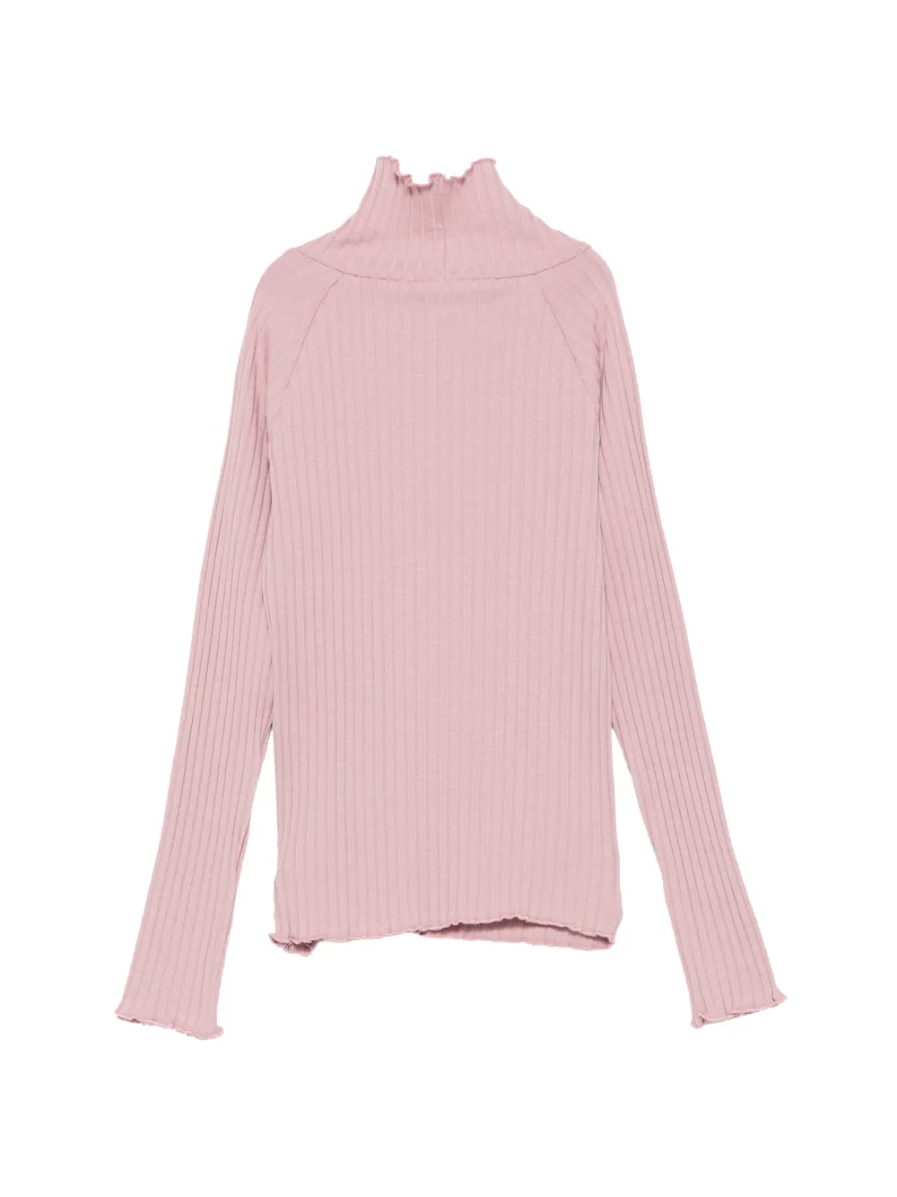 Emporio Armani Kids Geribbelde trui met ruches Roze