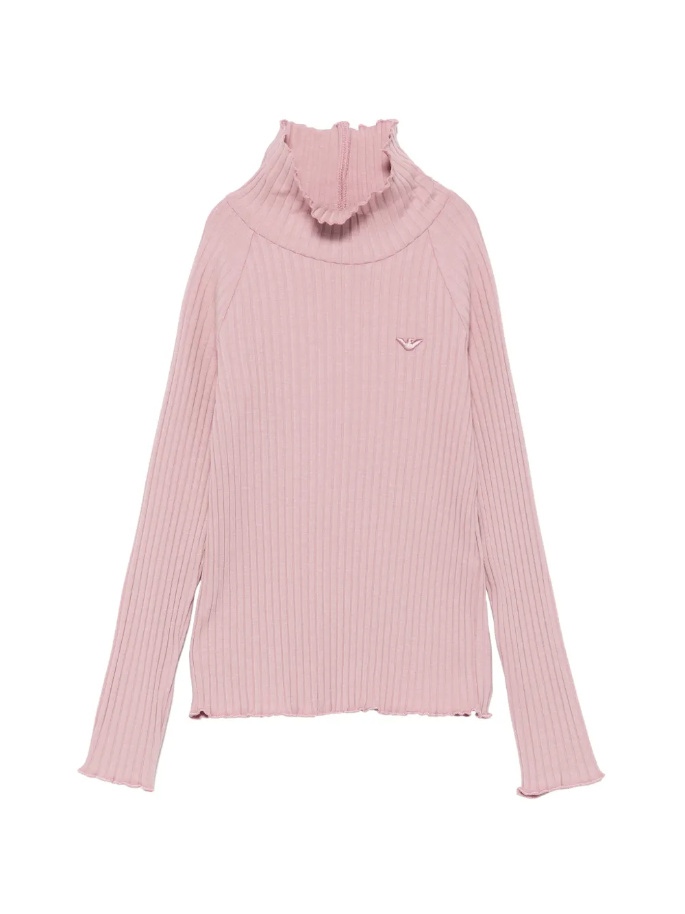 Emporio Armani Kids ribbed lettuce-edge op - Rosa