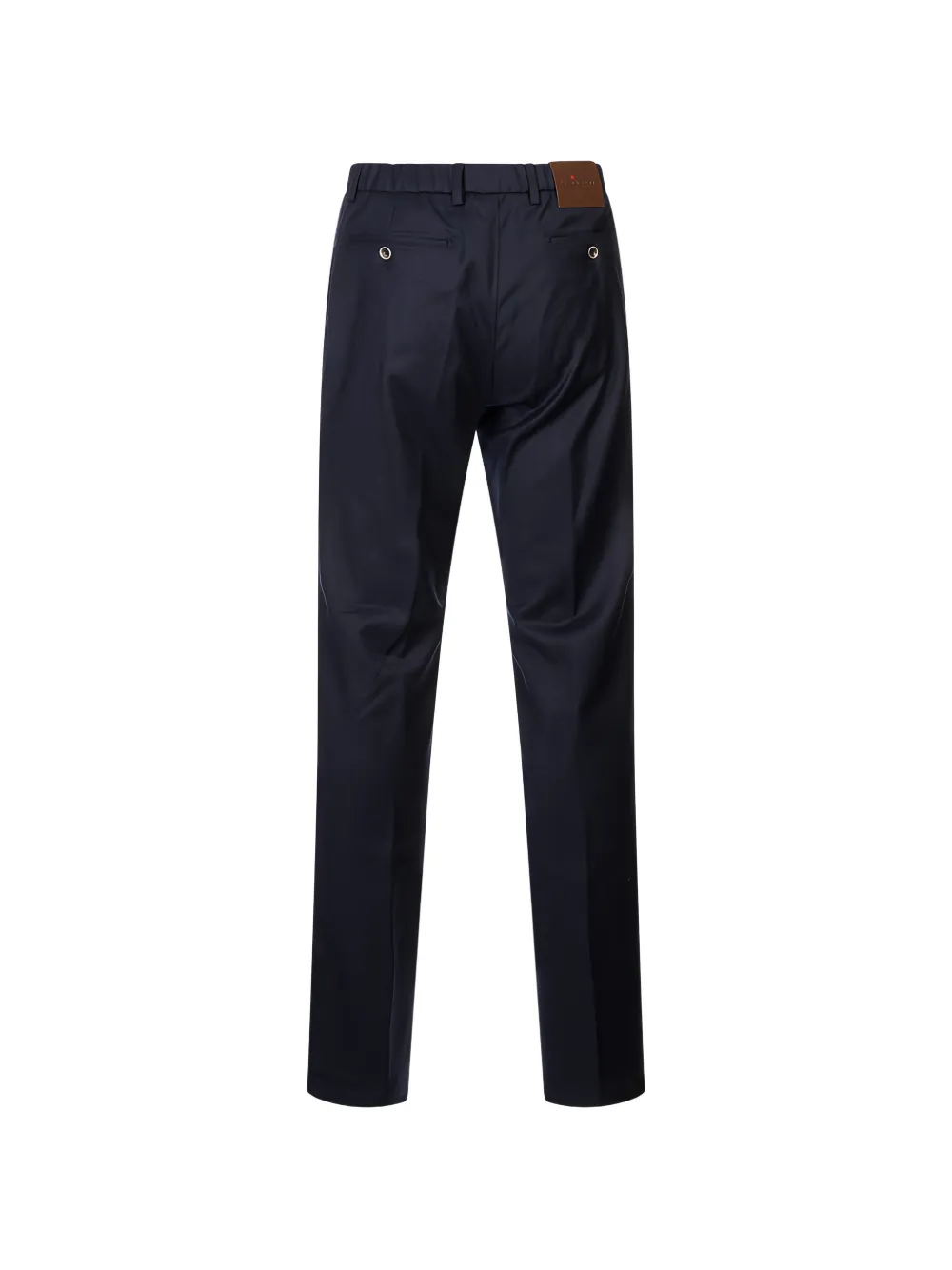 Kiton Straight broek met logopatch Blauw