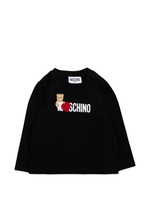 Moschino Kids Teddy Bear logo-print T-shirt