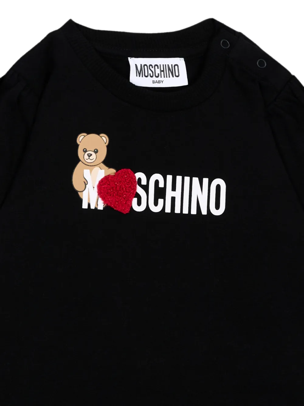 Moschino Kids T-shirt met logoprint Zwart