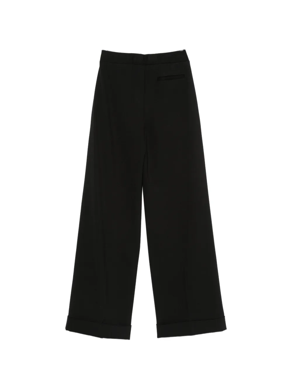 Semicouture turn-up cuffs trousers Zwart