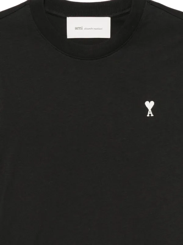 AMI Paris Ami De Coeur long-sleeve T-shirt | Black | FARFETCH AO