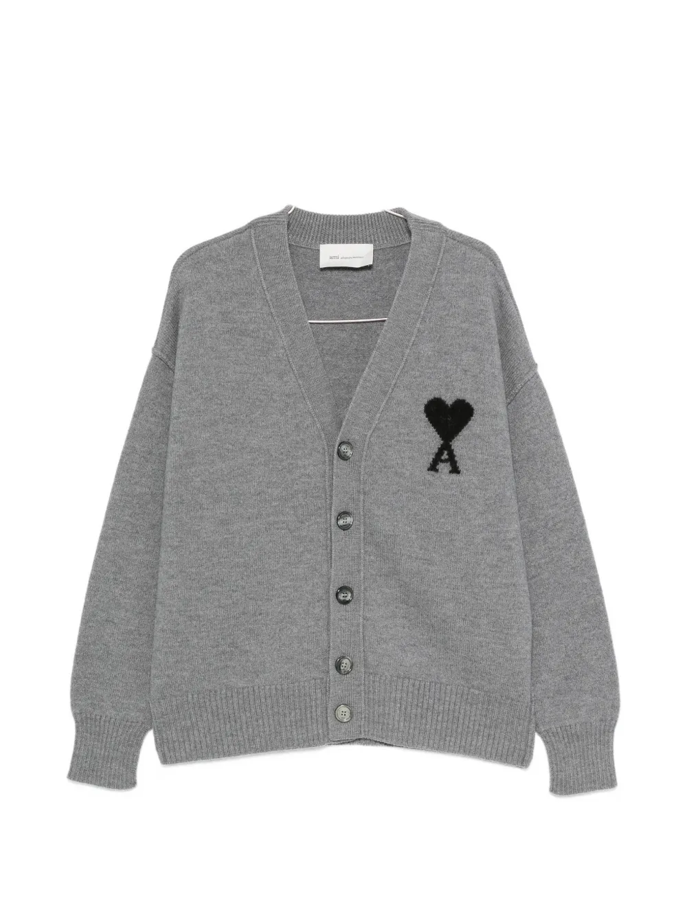 AMI Paris Ami de Coeur buttoned cardigan - Grau