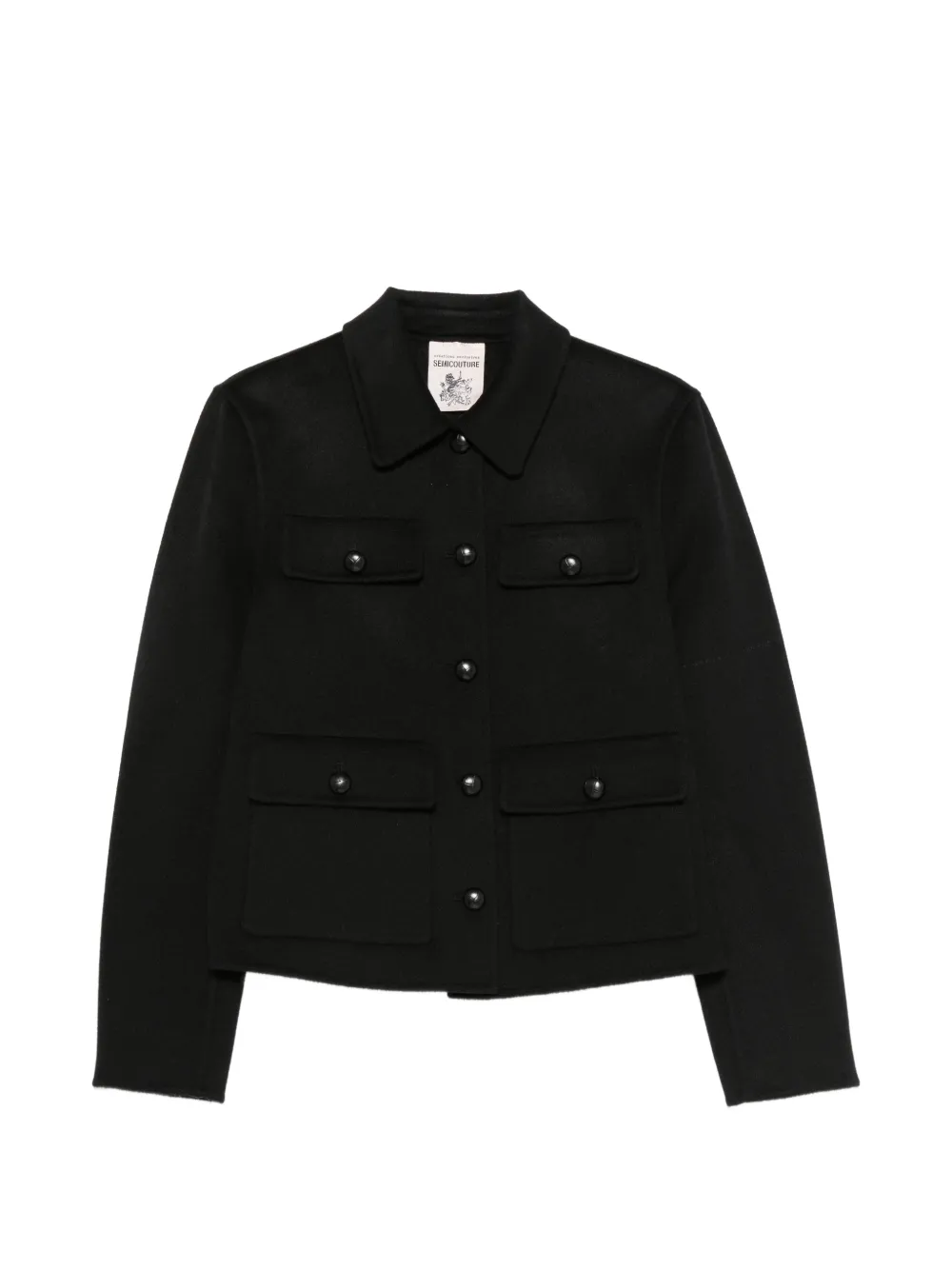 Semicouture button-up wool jacket - Schwarz