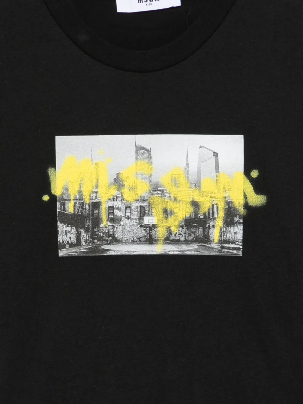 MSGM Kids T-shirt met grafische print Zwart