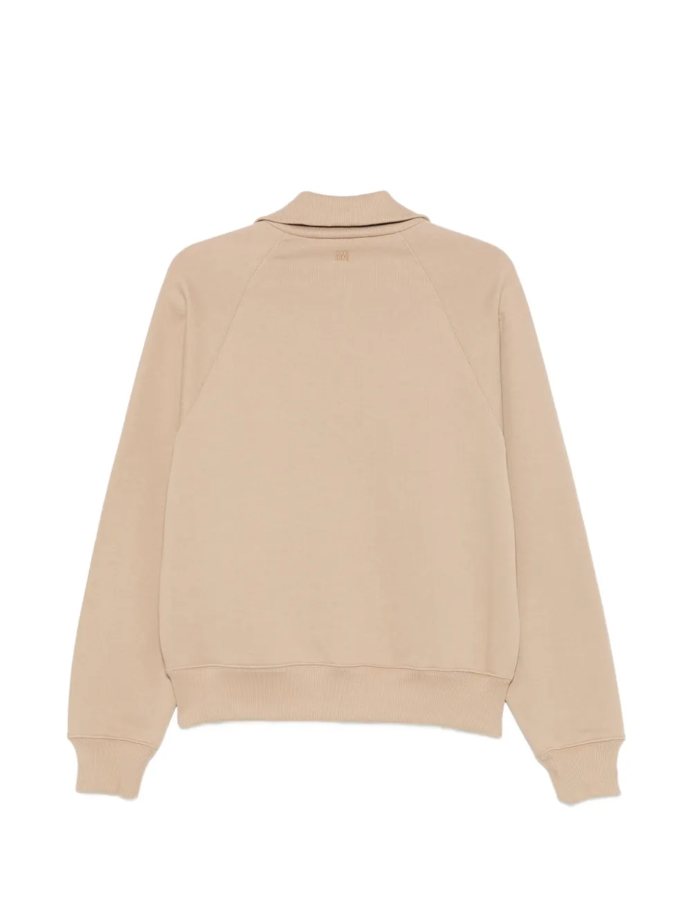 AMI Paris Sweater met raglan mouwen en kwartrits Beige