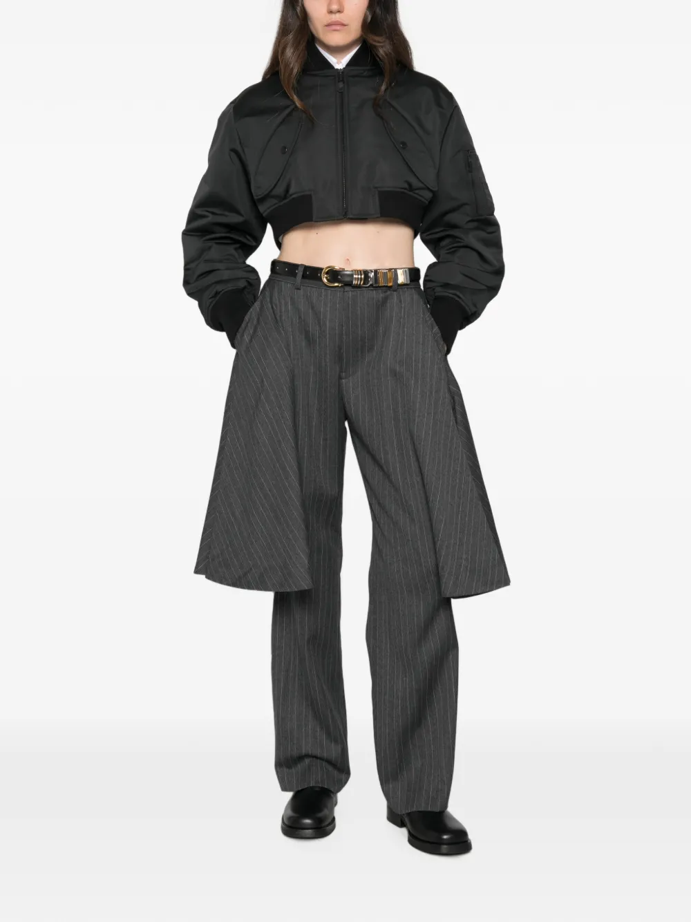 Balenciaga Cropped bomberjack Zwart