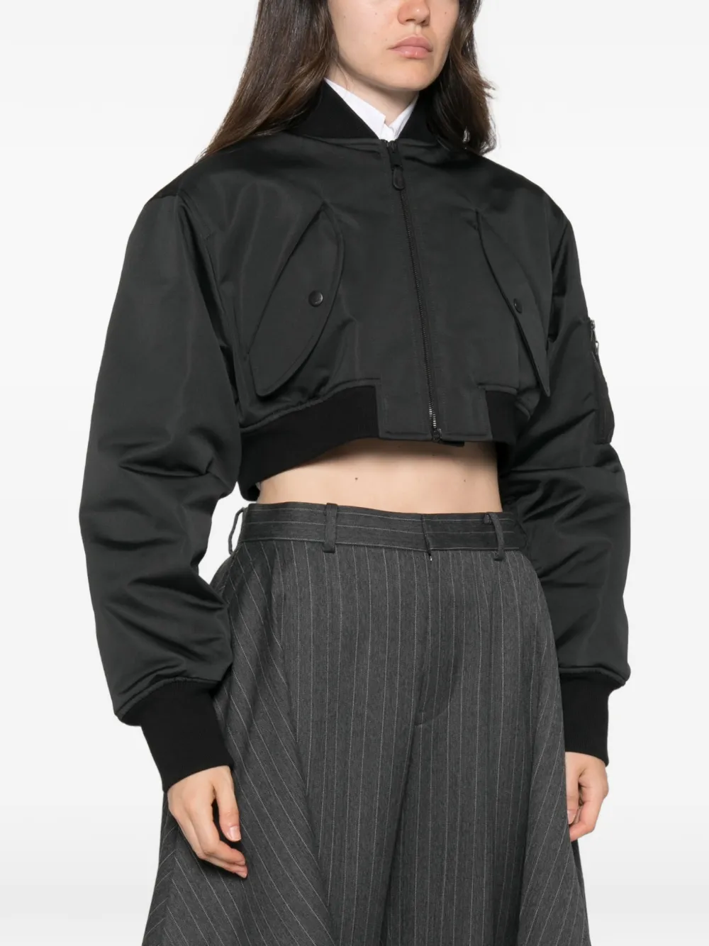 Balenciaga Cropped bomberjack Zwart