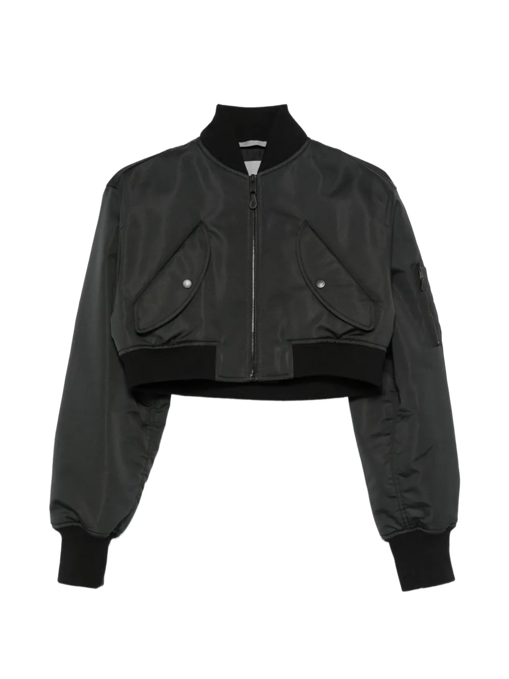 Balenciaga cropped bomber jacket - Nero