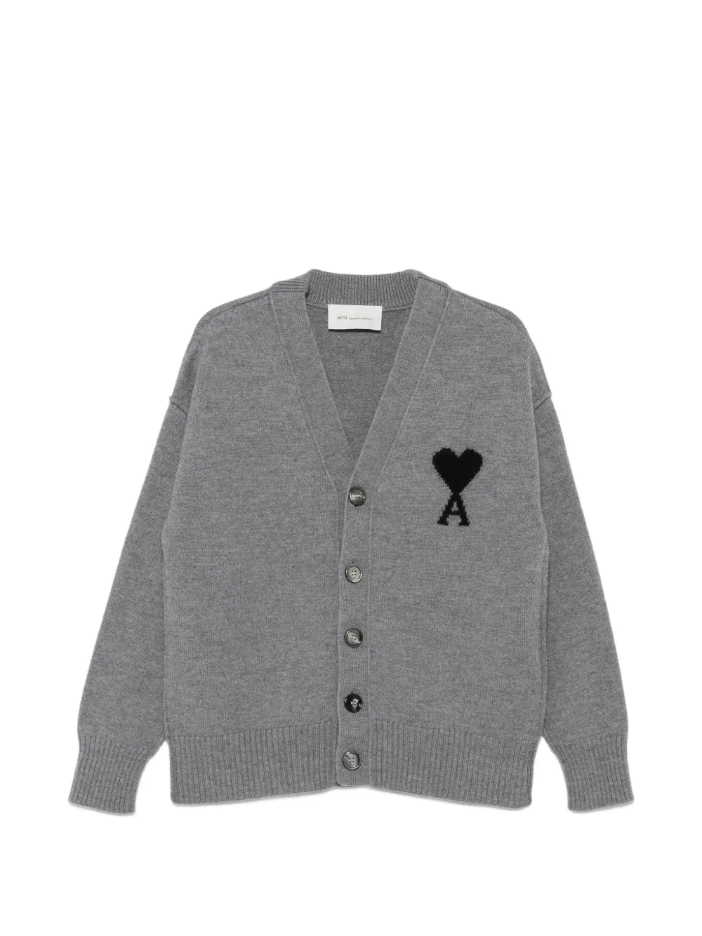 AMI Paris V-neck cardigan - Grigio