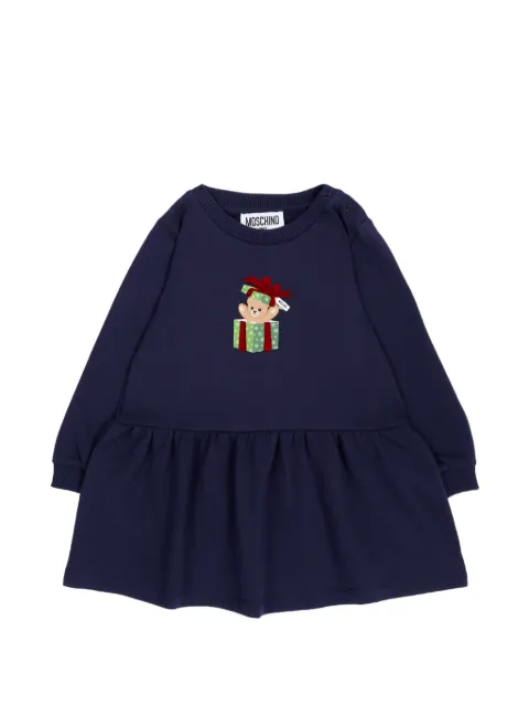 Moschino Kids Teddy Bear ruffled dress
