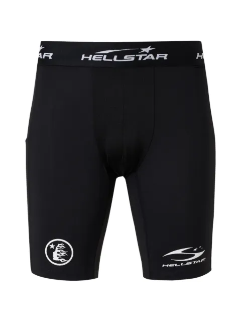 HELLSTAR logo compression shorts