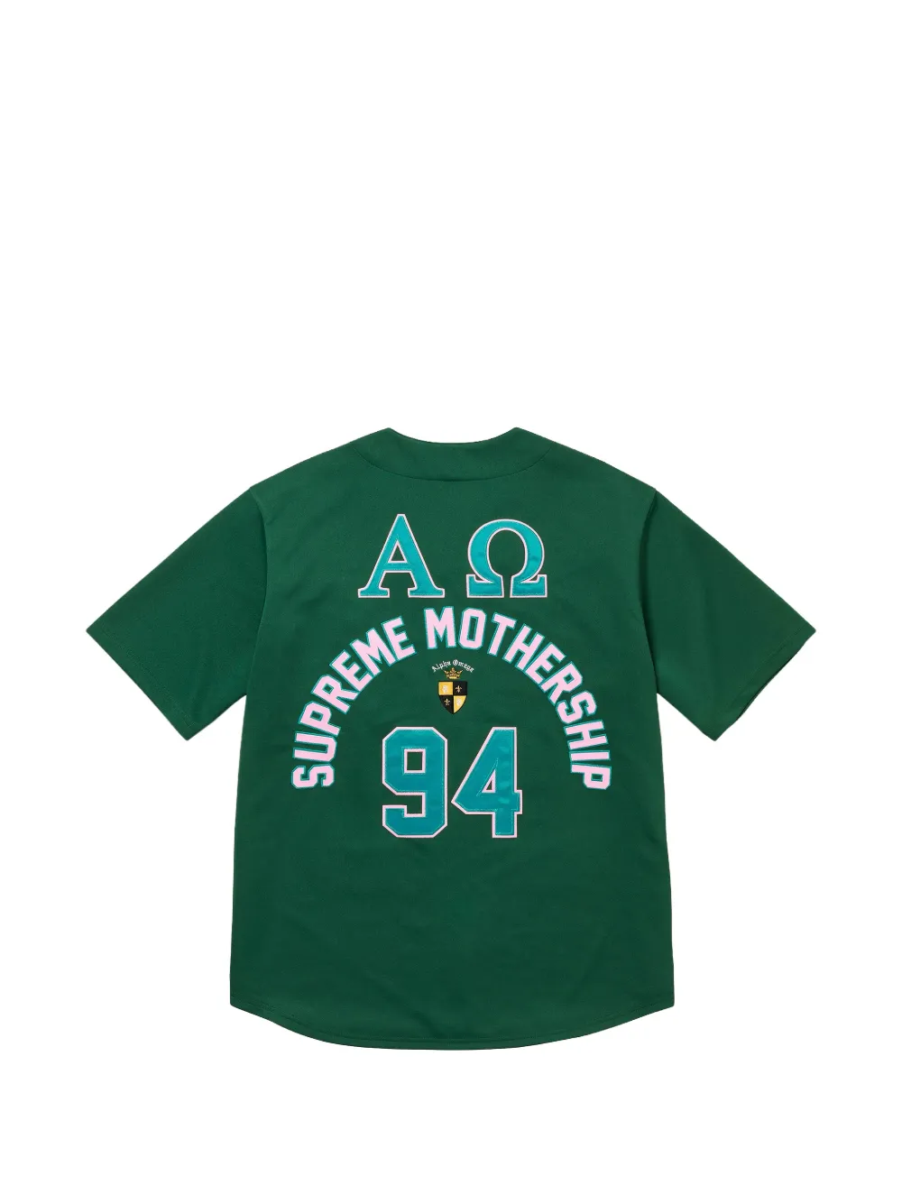 Supreme Alpha Omega jersey honkbalshirt Groen
