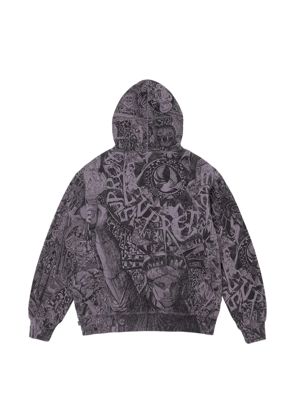 Supreme Hoodie met print Paars