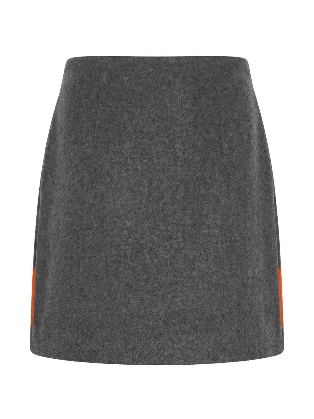 MSGM Mini-rok met contrasterende streep en A-lijn Grijs