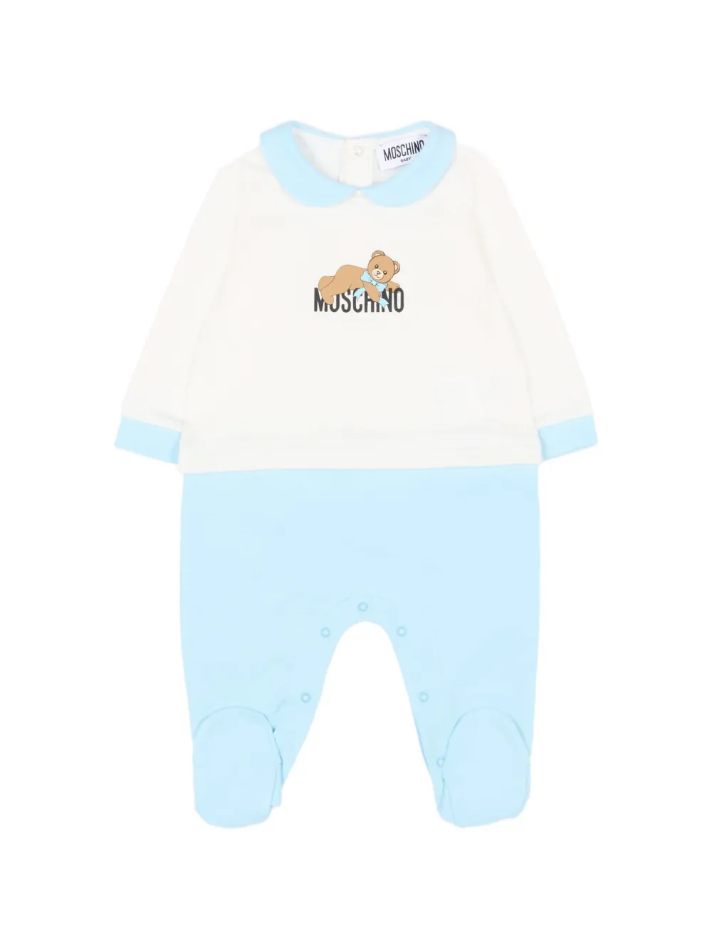 Moschino Kids Teddy Bear printed pajama - Bianco