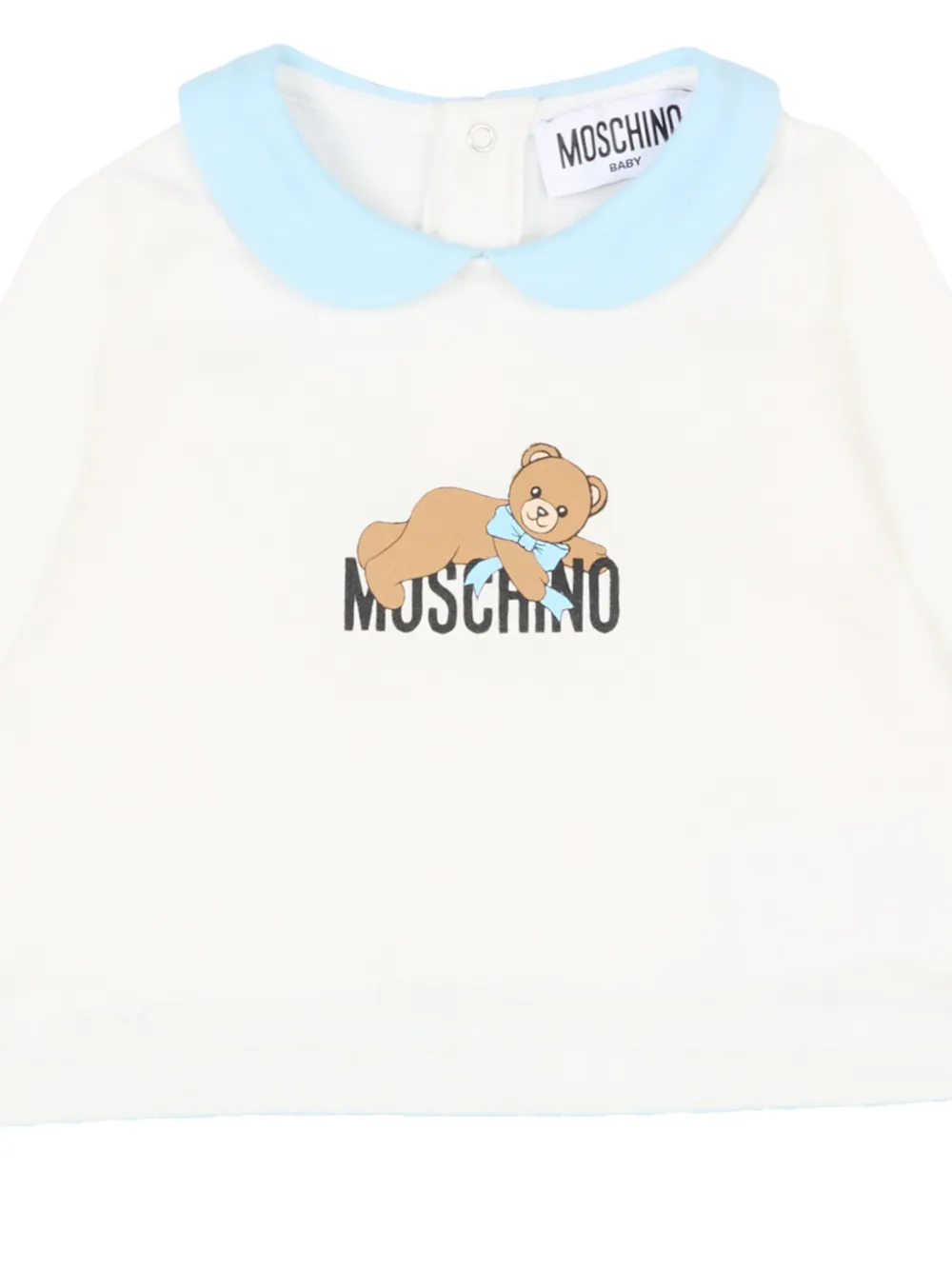 Moschino Kids Teddy Bear pyjama met print Wit