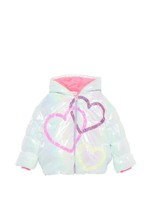 Billieblush sequin-heart hooded jacket
