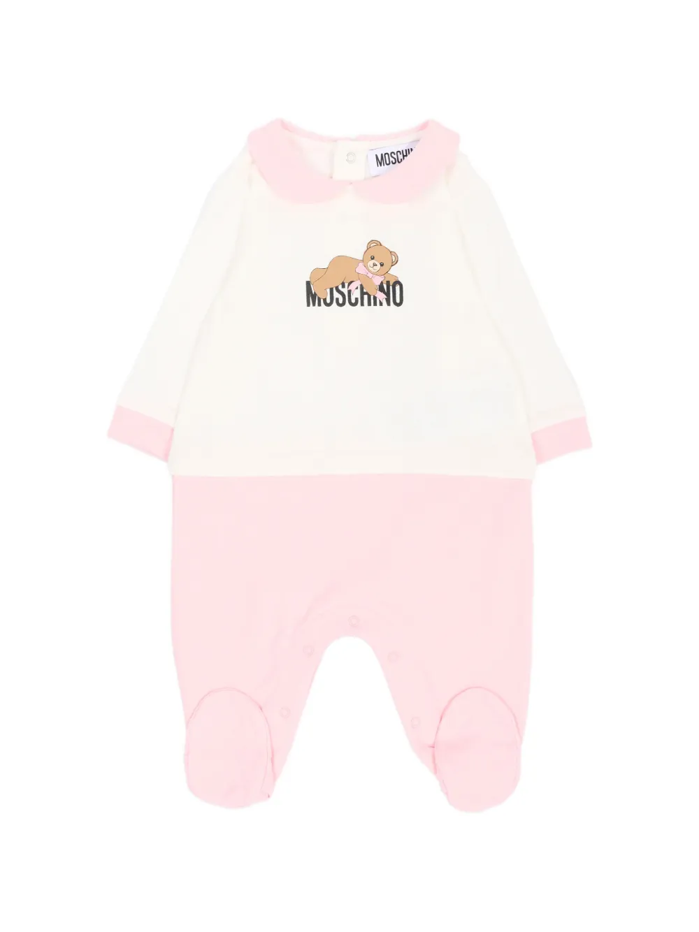 Moschino Kids Teddy Bear printed pajamas - Bianco