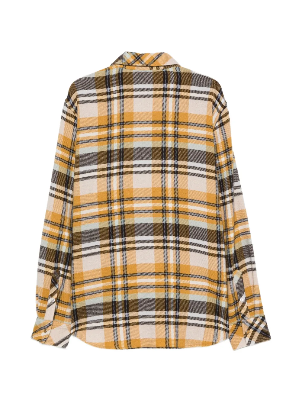 GOD'S TRUE CASHMERE Geruit kasjmier overhemd Geel
