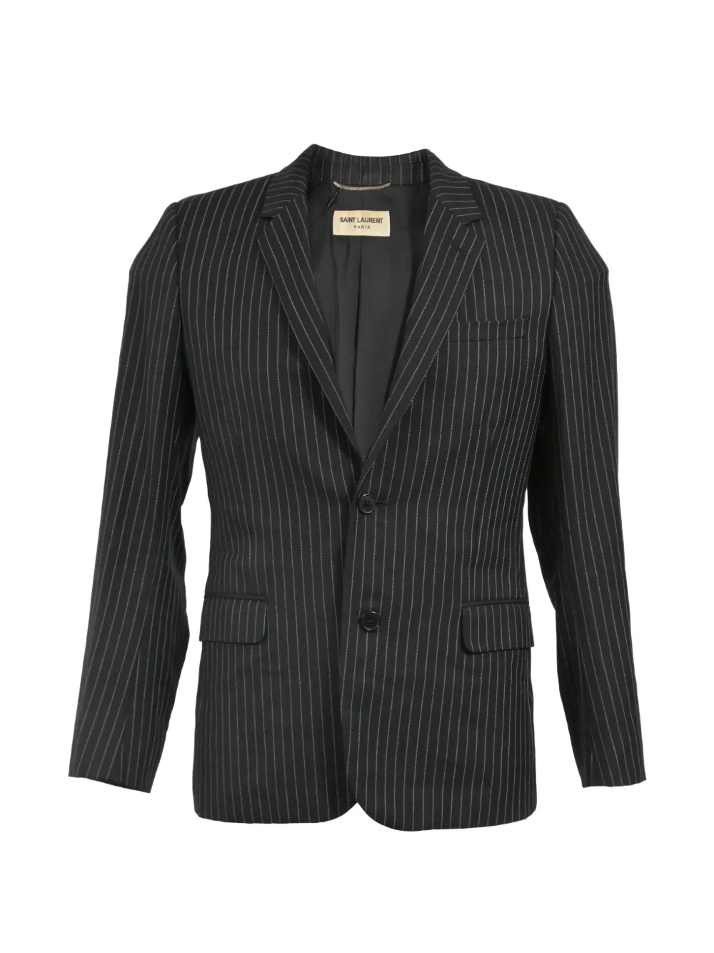Saint Laurent Pre-Owned pinstripe single-breasted blazer - Nero