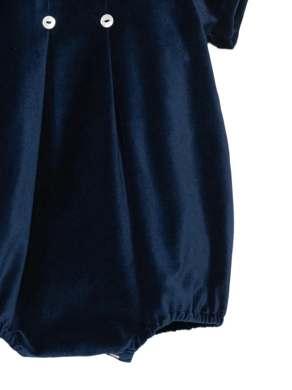 Mariella Ferrari Fluwelen romper met Peter Pan-kraag Blauw