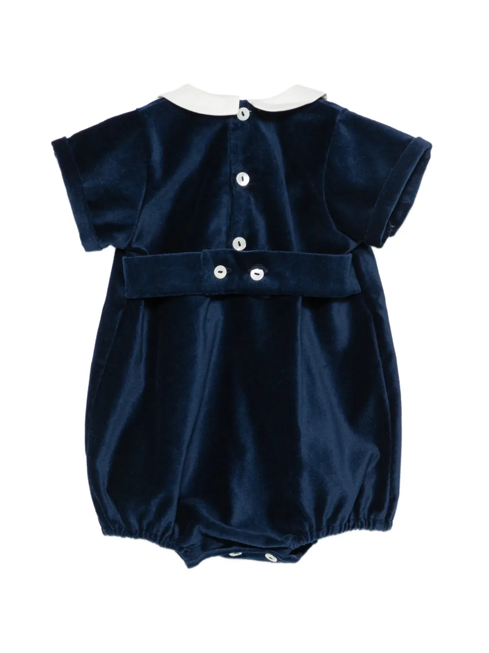 Mariella Ferrari Fluwelen romper met Peter Pan-kraag Blauw