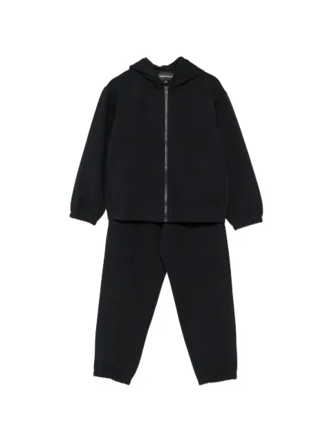 Emporio Armani Kids logo-pattern zip-up tracksuit