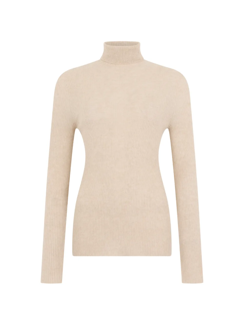Fabiana Filippi Platinum ribbed-knit roll-neck sweater - Nude