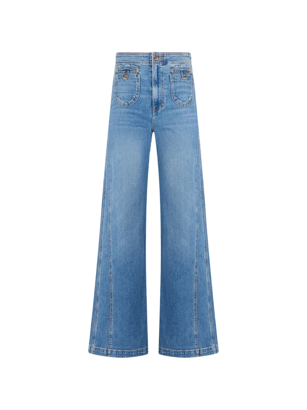 Veronica Beard Taylor Godet Jeans mit aufgesetzten Taschen - Blau