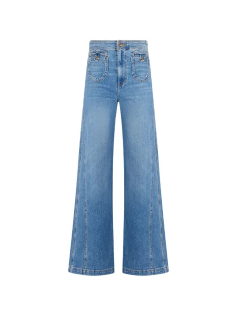 Veronica Beard Taylor Godet panelled patch-pocket jeans