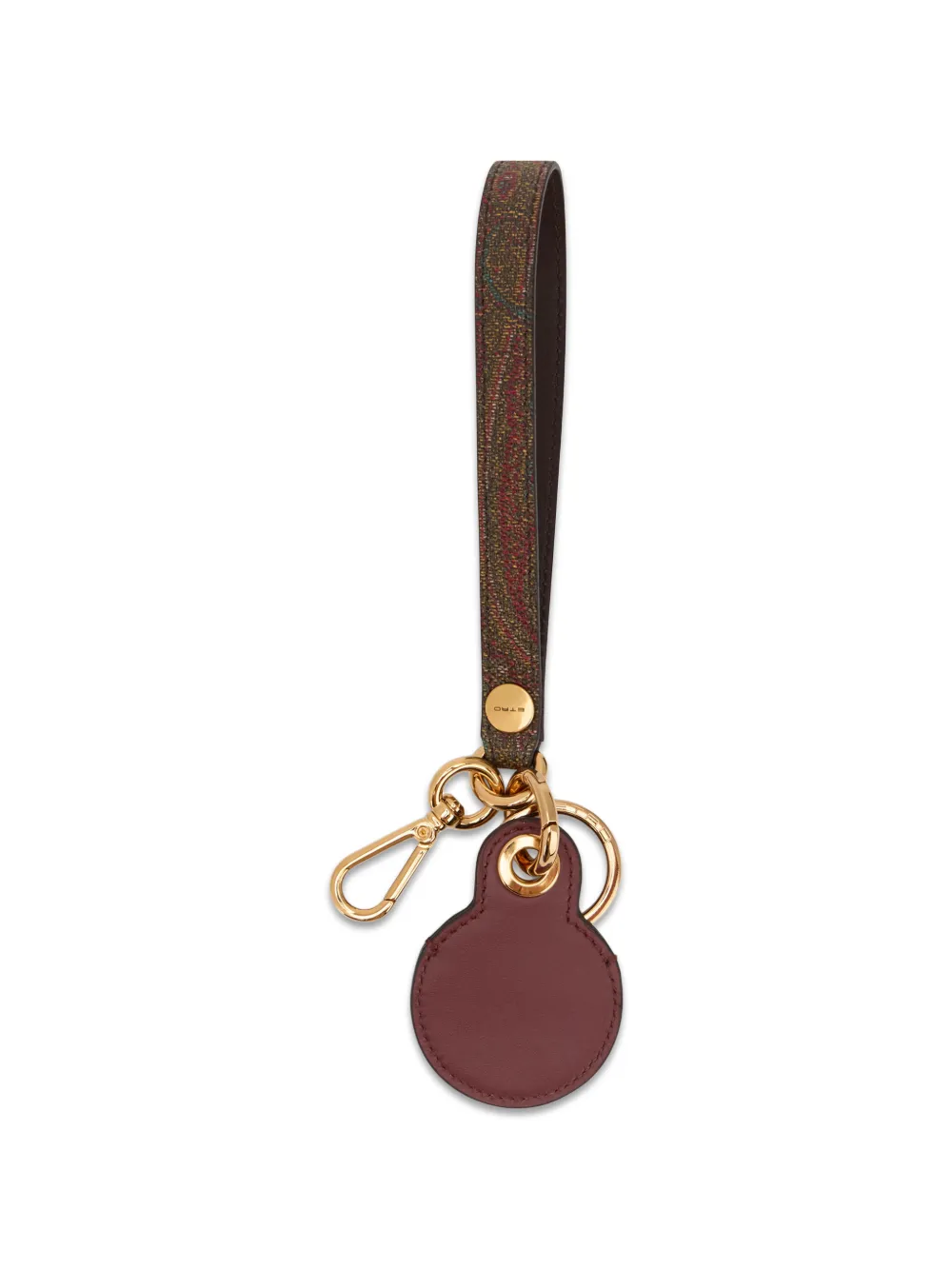 ETRO Sleutelhanger met paisley-print en logo-reliëf Bruin
