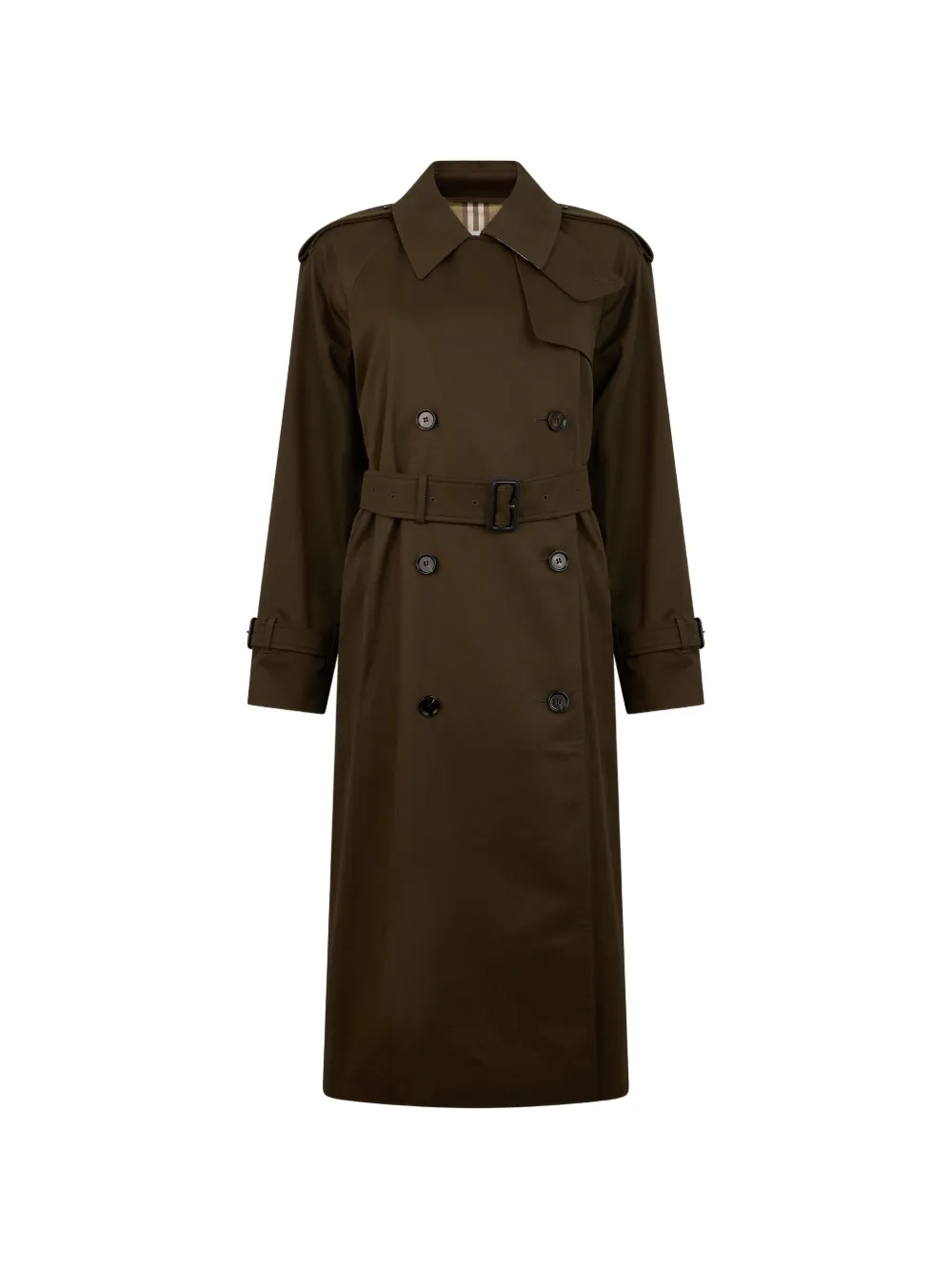 Burberry double-breasted belted trench coat - Marrone
