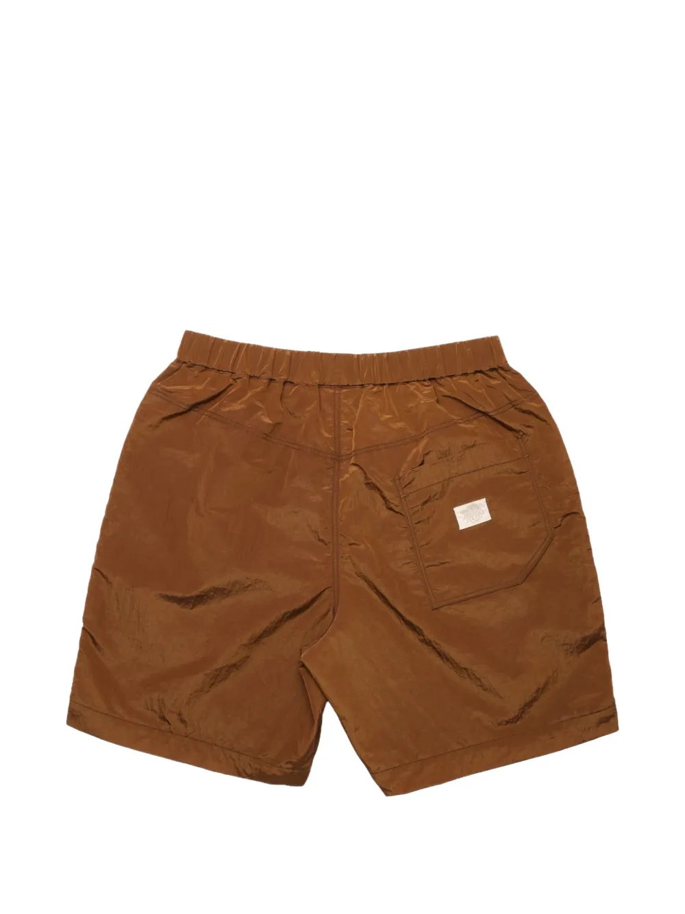 RANRA Stroller glanzende trainingsshorts Bruin