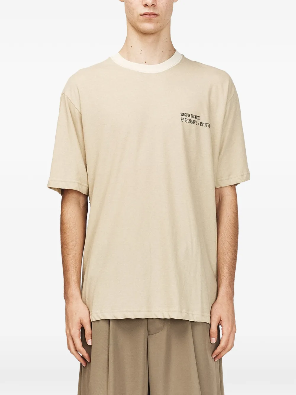 Song For The Mute Coordinates oversized T-shirt Beige
