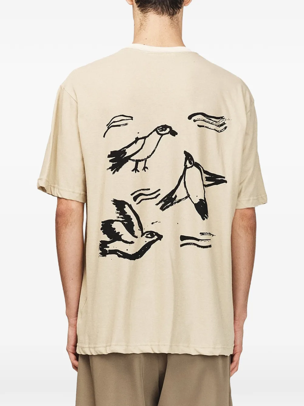 Song For The Mute Coordinates oversized T-shirt Beige