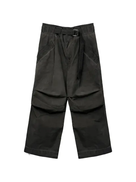 SAN263-1 taped-belt trousers