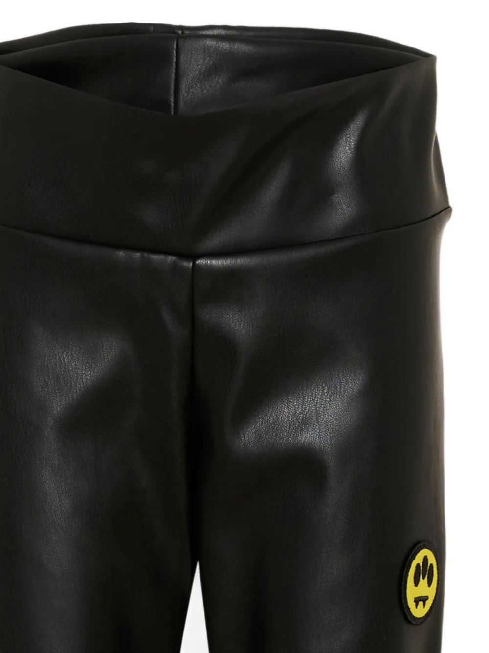 Barrow kids Legging van imitatieleer met logo-patch Zwart
