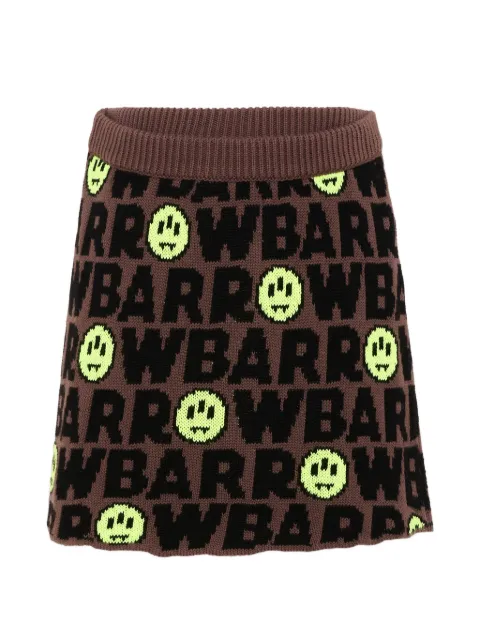 Barrow kids logo-intarsia knitted skirt