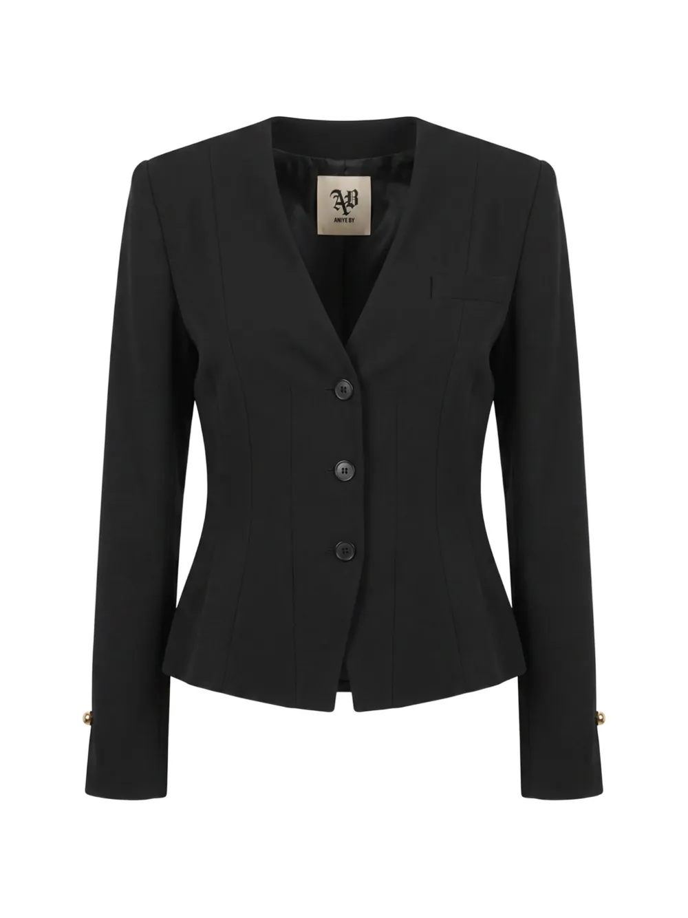 Aniye By Dafne peplum button-fastening jacket - Schwarz