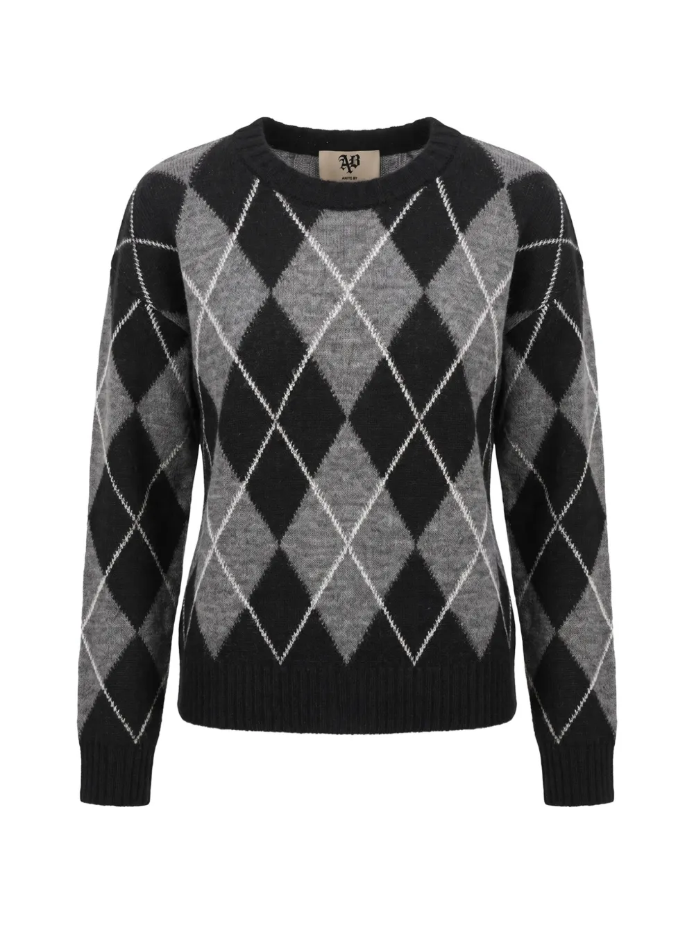 Aniye By Rebby argyle-knit sweater - Nero