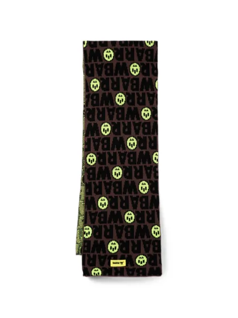 Barrow kids logo-intarsia knitted scarf