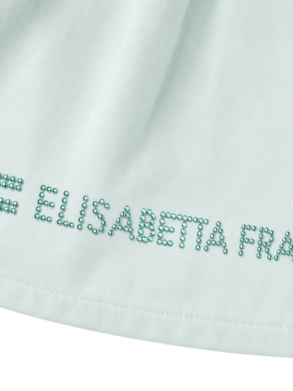 Elisabetta Franchi La Mia Bambina Geplooide rok verfraaid met logo Groen