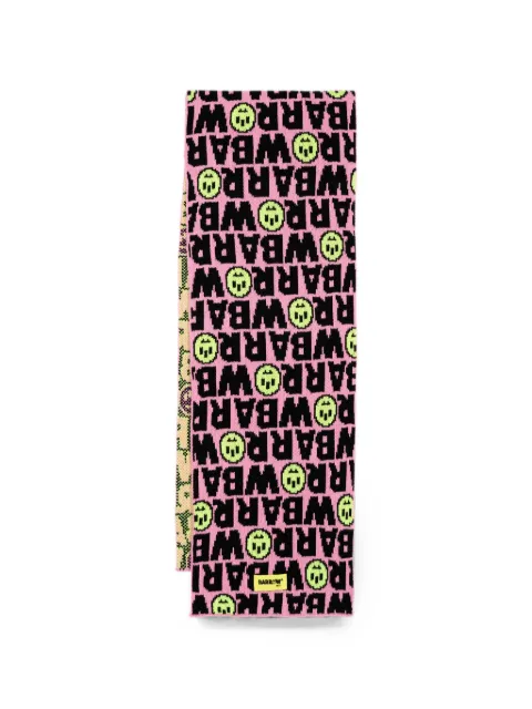 Barrow kids logo-intarsia knitted scarf