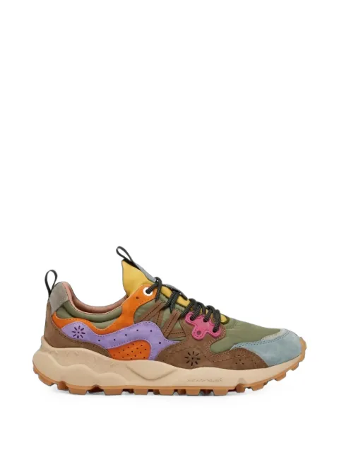 FLOWER MOUNTAIN panelled perforated sneakers
