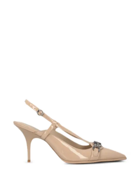 PINKO chain-detail slingback pumps
