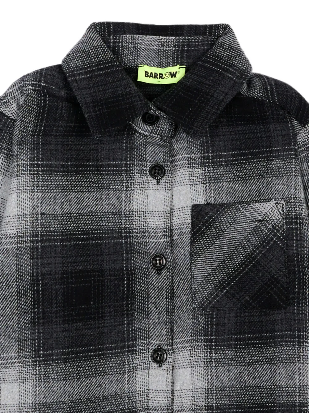 Barrow kids Geruit shirt met logoprint Zwart