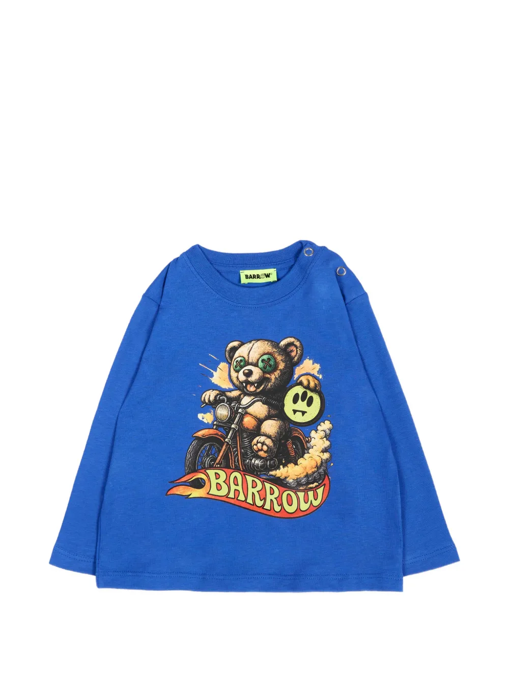 Barrow kids graphic-print long-sleeve T-shirt - Blu
