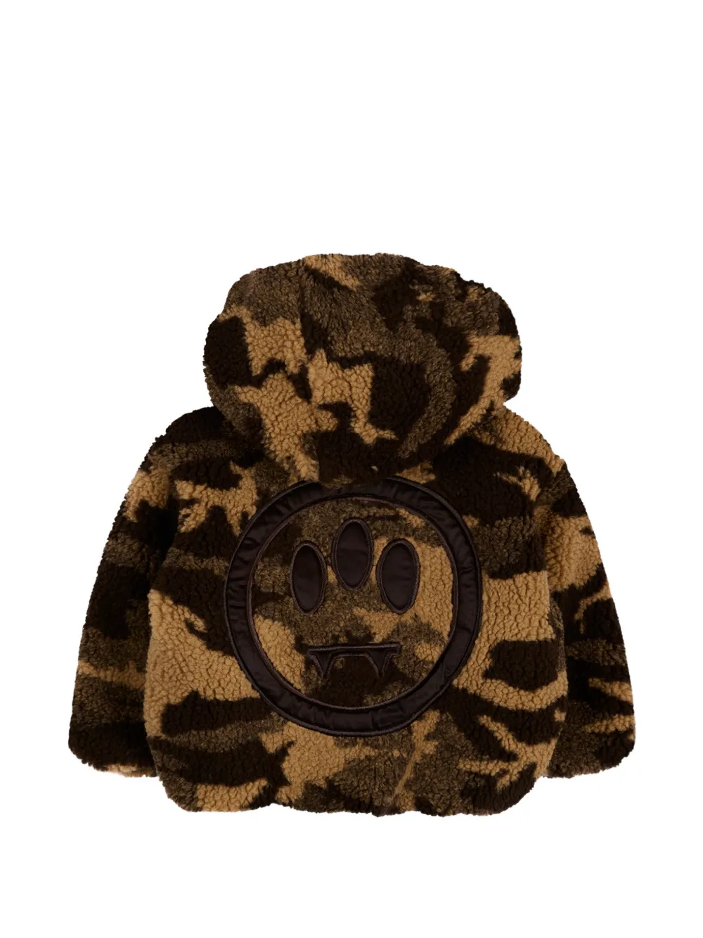 Barrow kids Jack van imitatiebont met capuchon en camouflageprint Bruin